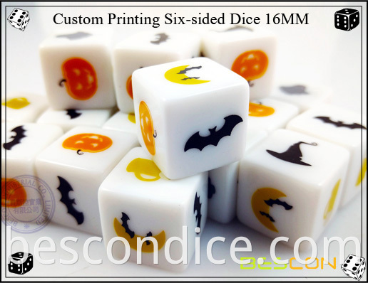 Custom Printing Six sided Dice 16MM